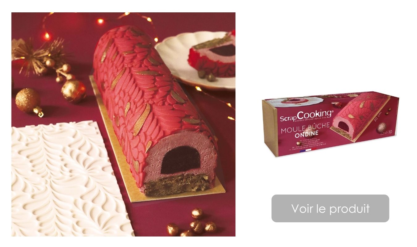 Recette bûche framboise chocolat blanc - ScrapCooking